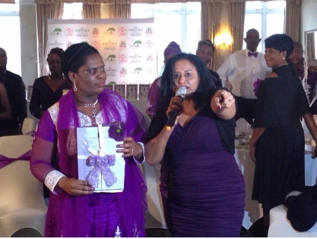 Usha Oliver speaking at a leadership event
